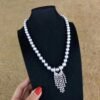 Silver Micro Inlaid Zircon Pearl Long Tassel Necklace Sweater Chain Accessories Necklaces 8