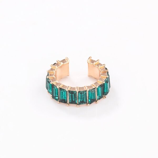 Fashion C-shaped Ear Clip With Colored Diamonds Earrings 8