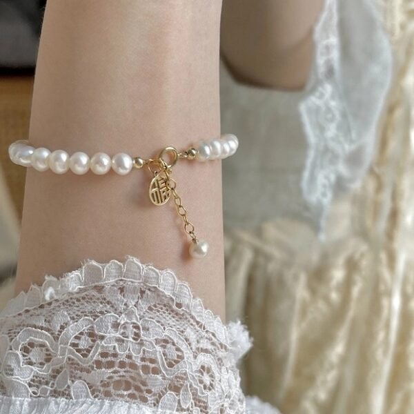 Fashion Personality Gold-plated Pearl Bracelet Women Necklaces 5