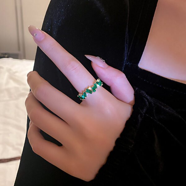 Real Gold Electroplated Diamond Zircon Ring Rings 6