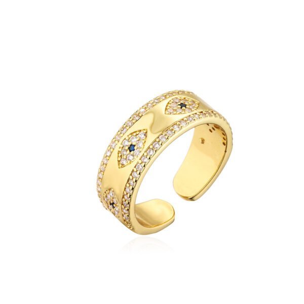 18K Gold Plated Copper Zircon Ring Rings 4