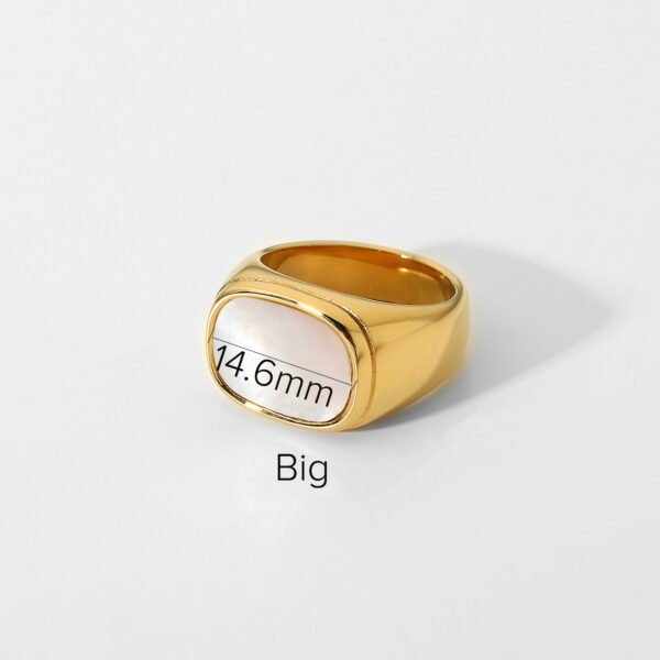 Zircon 18K Gold-plated Stainless Steel INS Net Red Ring Rings 6