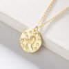 S925 Sterling Silver Gold-plated Twelve Constellation European And American Personality Embossed Necklace Necklaces 10