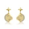 Round Planet Earrings 18K Gold Color Preserving Jewelry Earrings 8