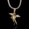 Hip Hop Arrow Wearing Wine Bottle Angel Pendant Real Gold Electroplated Copper Necklace Necklaces 18