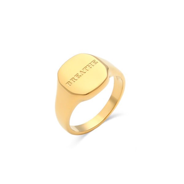 18K Gold Plated Jewelry With English Letter Ring Rings 10