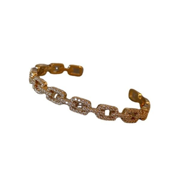 Real Gold Electroplated Zircon Chain Light Luxury High Sense Girlfriends’ Bracelet Bracelets 6