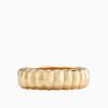 Trendy Gold Plated Fettuccine Croissant Ring Rings 19
