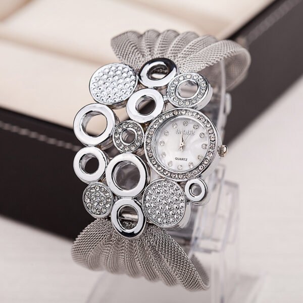 Factory Direct Sales, European And American Foreign Trade Mesh Belt Diamond Ladies Watch, Personalized Fashion Clothing Accessories Watch One Drop OurSpecialSelection 7