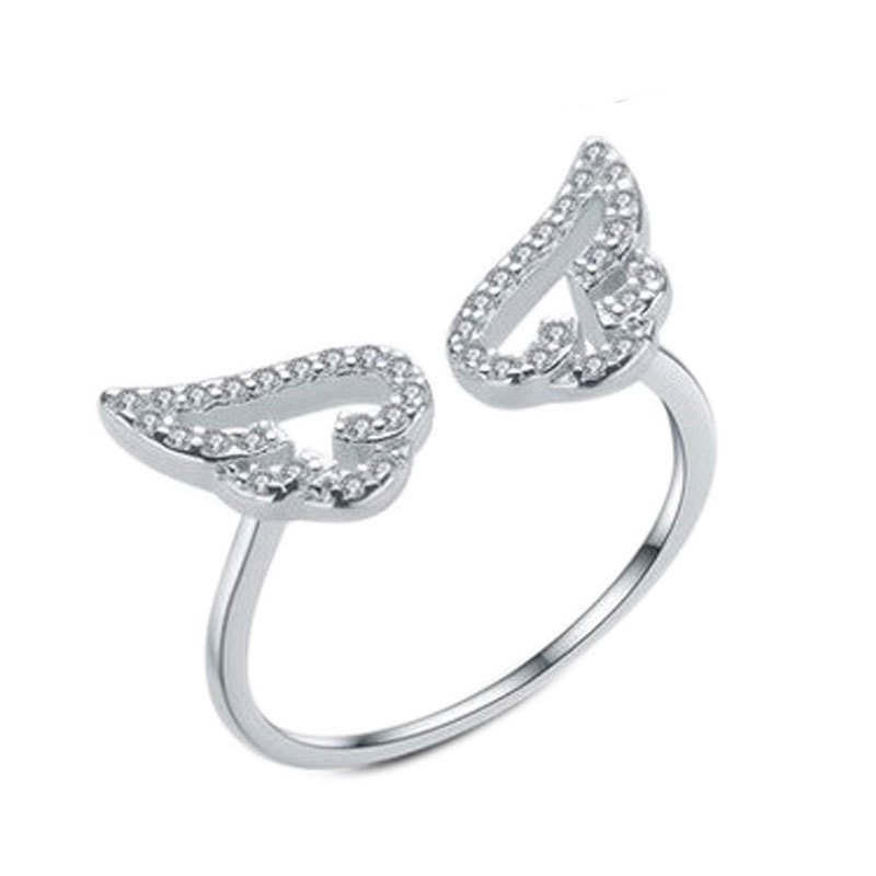 Women’s Zircon Angel Wings Wing Ring rings angel ring 4 Women’s Zircon Angel Wings Wing Ring rings angel ring 4