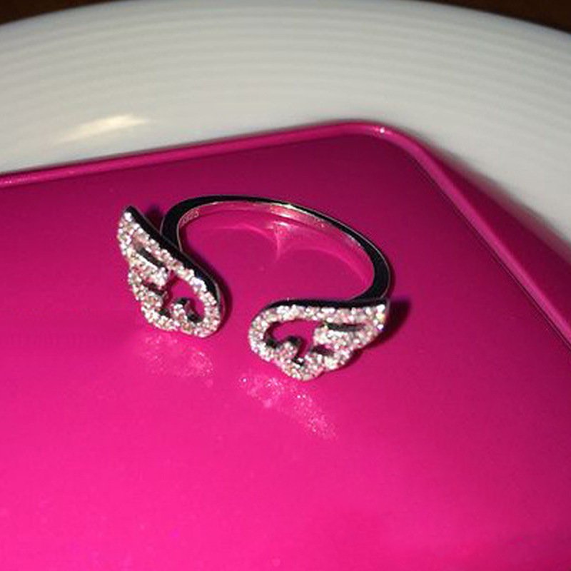 Women’s Zircon Angel Wings Wing Ring rings angel ring 5 Women’s Zircon Angel Wings Wing Ring rings angel ring 5