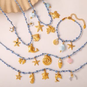 Ocean Starfish & Dolphin Jewelry Set Jewelry