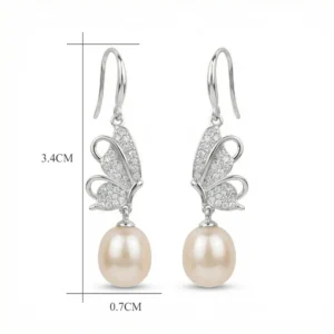 Pearl Butterfly — Butterfly Pearl Earrings Earrings