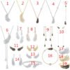 Feather Jewelry Set — Necklace, Bracelet & Earrings Bracelets 13