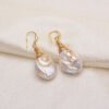 Baroque Pearl Drop Earrings Earrings 12