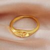 Gold Bee Signet Ring Jewelry 11