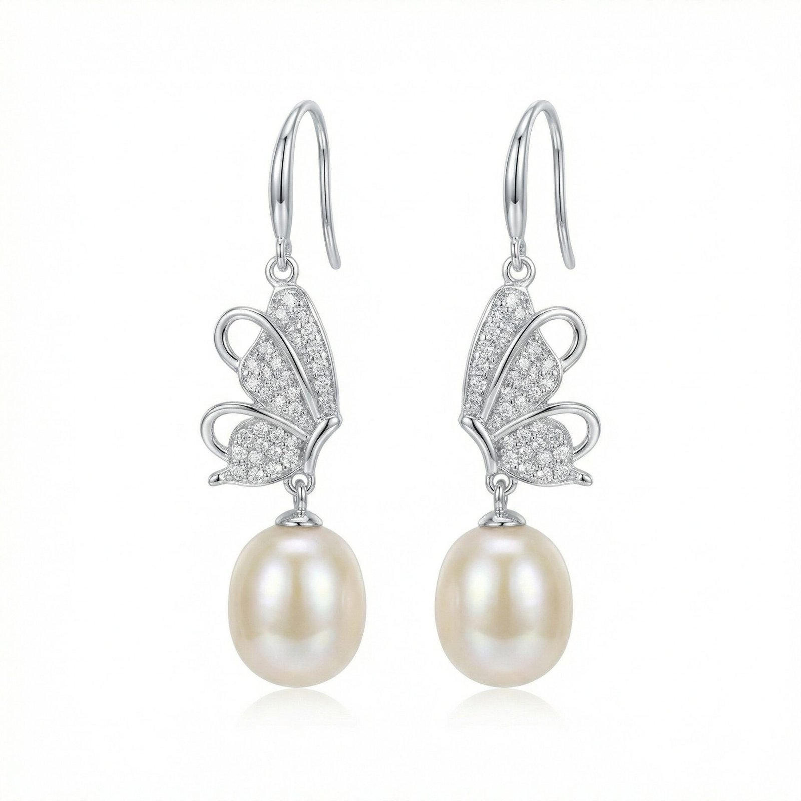 Butterfly Pearl Dangle Earrings Accessories 5 Butterfly Pearl Dangle Earrings Accessories 5