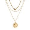 Coin Medallion Layered Necklace Accessories 8