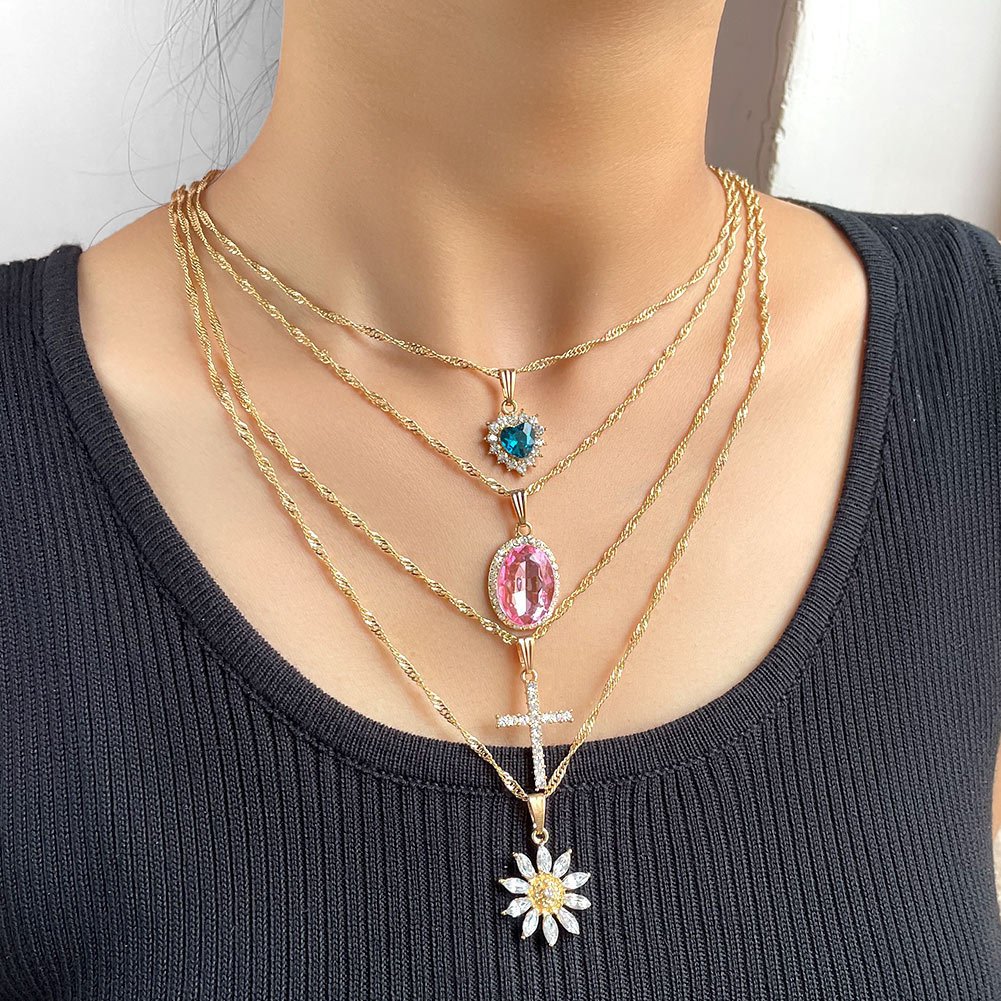 Crystal Heart Pendant Necklace Accessories 6 Crystal Heart Pendant Necklace Accessories 6