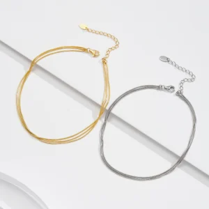 Double Strand — Layered Ankle Bracelet Anklets Double Strand — Layered Ankle Bracelet Anklets