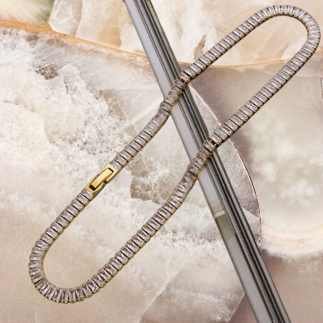 Crystal Tennis Chain Necklace Accessories 6 Crystal Tennis Chain Necklace Accessories 6