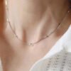 Satellite Snake Chain Necklace — Dainty Beaded Choker Jewelry 14
