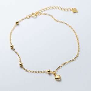 Gold Love Beads Anklet Anklets