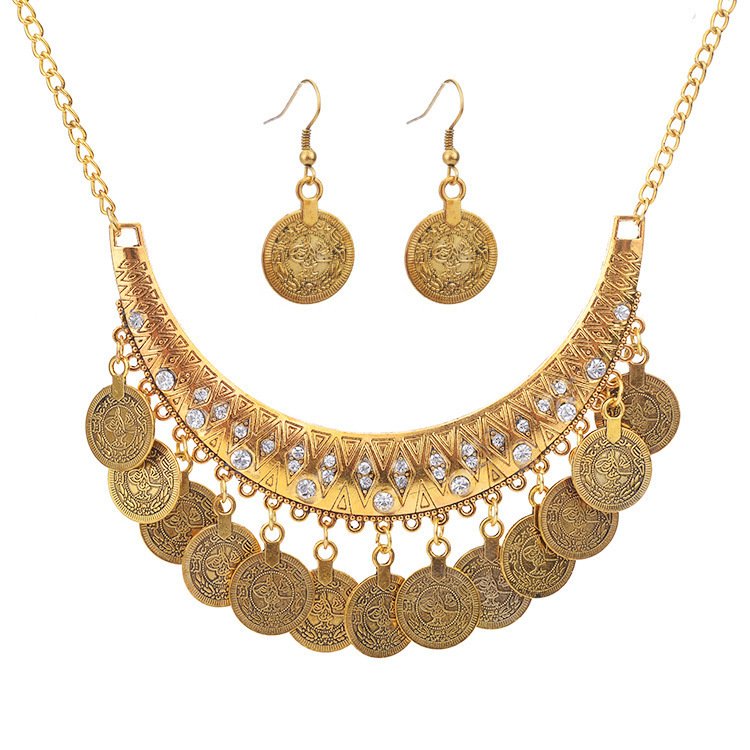 Gold Coin Set — Necklace & Earrings Jewelry 5 Gold Coin Set — Necklace & Earrings Jewelry 5