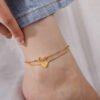 Heart Charm Anklet Anklets 13