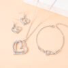 Crystal Heart Jewelry Set Accessories 10