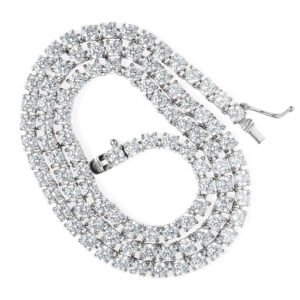 Sterling Silver Tennis Chain Necklace — CZ Crystal Jewelry