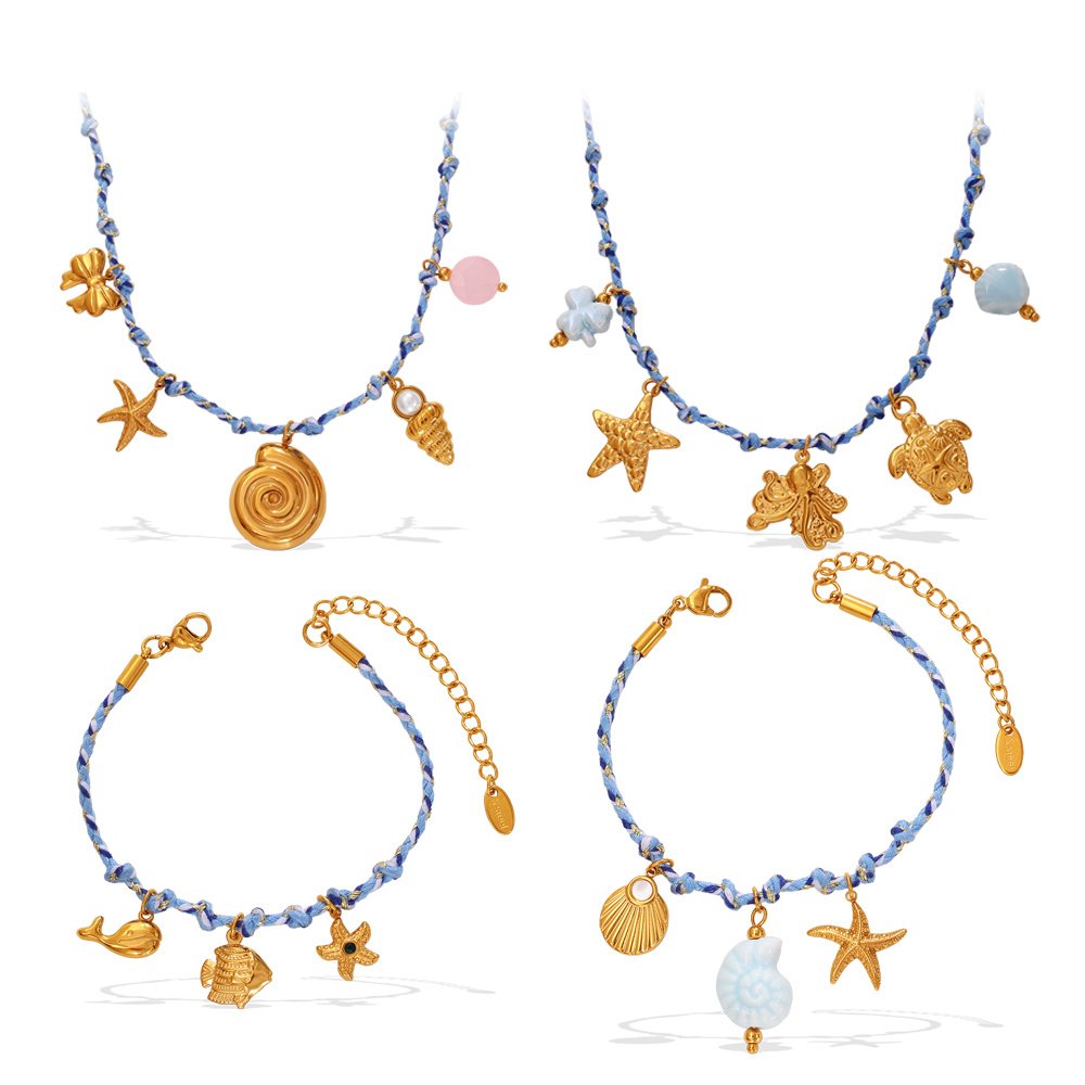 Ocean Starfish Dolphin Jewelry Set Accessories 6 Ocean Starfish Dolphin Jewelry Set Accessories 6