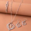 Crystal Heart Jewelry Set Accessories 9