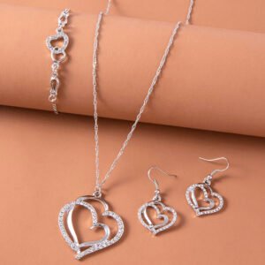 Crystal Heart Jewelry Set Accessories Crystal Heart Jewelry Set Accessories