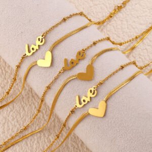 Heart Charm Anklet Anklets