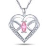 Crystal Heart Pendant Necklace Jewelry 14
