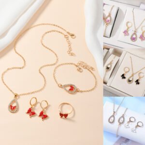 Rhinestone Butterfly Statement Jewelry Set Best Sellers