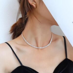 Crystal Tennis Chain Necklace Accessories Crystal Tennis Chain Necklace Accessories