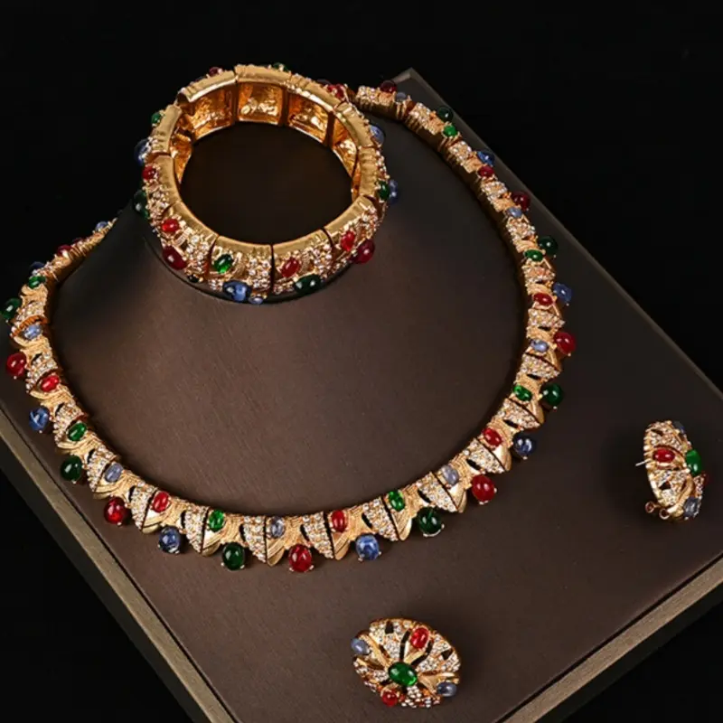 Royal Pavé Set — Earrings, Bracelet & Necklace Jewelry 3 Royal Pavé Set — Earrings, Bracelet & Necklace Jewelry 3