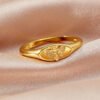 Gold Bee Signet Ring Jewelry 12