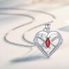 Crystal Heart Pendant Necklace Jewelry 13