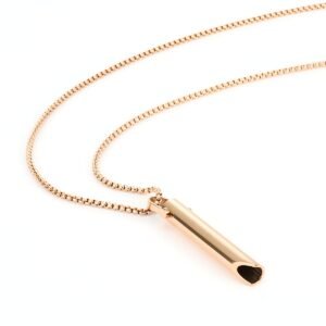 Breathing Necklace – Stainless Steel Tube Pendant, Rose Gold or Black Jewelry