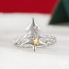 Christmas Tree Ring – Adjustable Open Ring with Gold-Tone Star Jewelry 10 Christmas Tree Ring – Adjustable Open Ring with Gold-Tone Star Jewelry 10