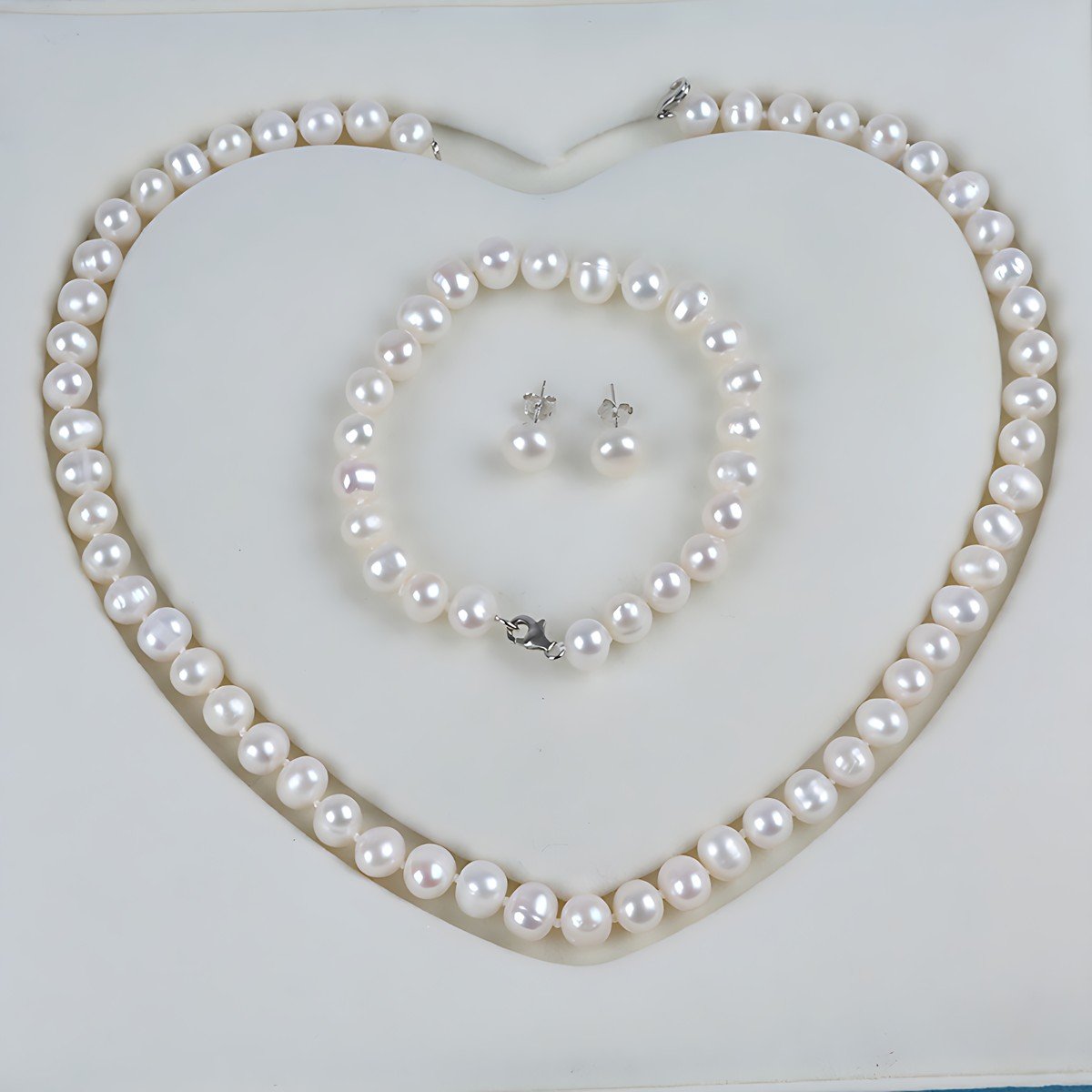Freshwater Pearl Jewelry Set – Necklace, Bracelet and Stud Earrings Jewelry 3 Freshwater Pearl Jewelry Set – Necklace, Bracelet and Stud Earrings Jewelry 3