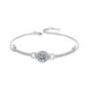 Moissanite Bar Bracelet – 925 Sterling Silver, 1 Carat Halo Stone New Arrivals 7