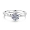 Moissanite Cluster Ring – Flower Design, Sterling Silver, Adjustable Jewelry 7 Moissanite Cluster Ring – Flower Design, Sterling Silver, Adjustable Jewelry 7