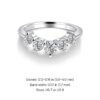Moissanite Curved Wedding Band – 5-Stone V Ring, Sterling Silver Jewelry 12 Moissanite Curved Wedding Band – 5-Stone V Ring, Sterling Silver Jewelry 12