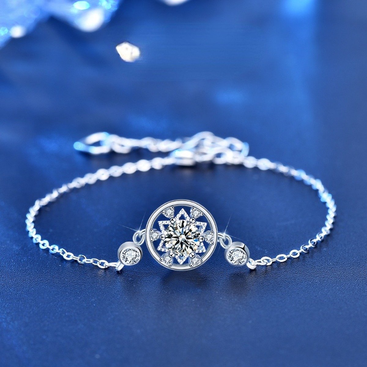 Moissanite Bracelet Sterling Silver – Dreamcatcher Medallion, 0.5 Carat Bracelets 5 Moissanite Bracelet Sterling Silver – Dreamcatcher Medallion, 0.5 Carat Bracelets 5