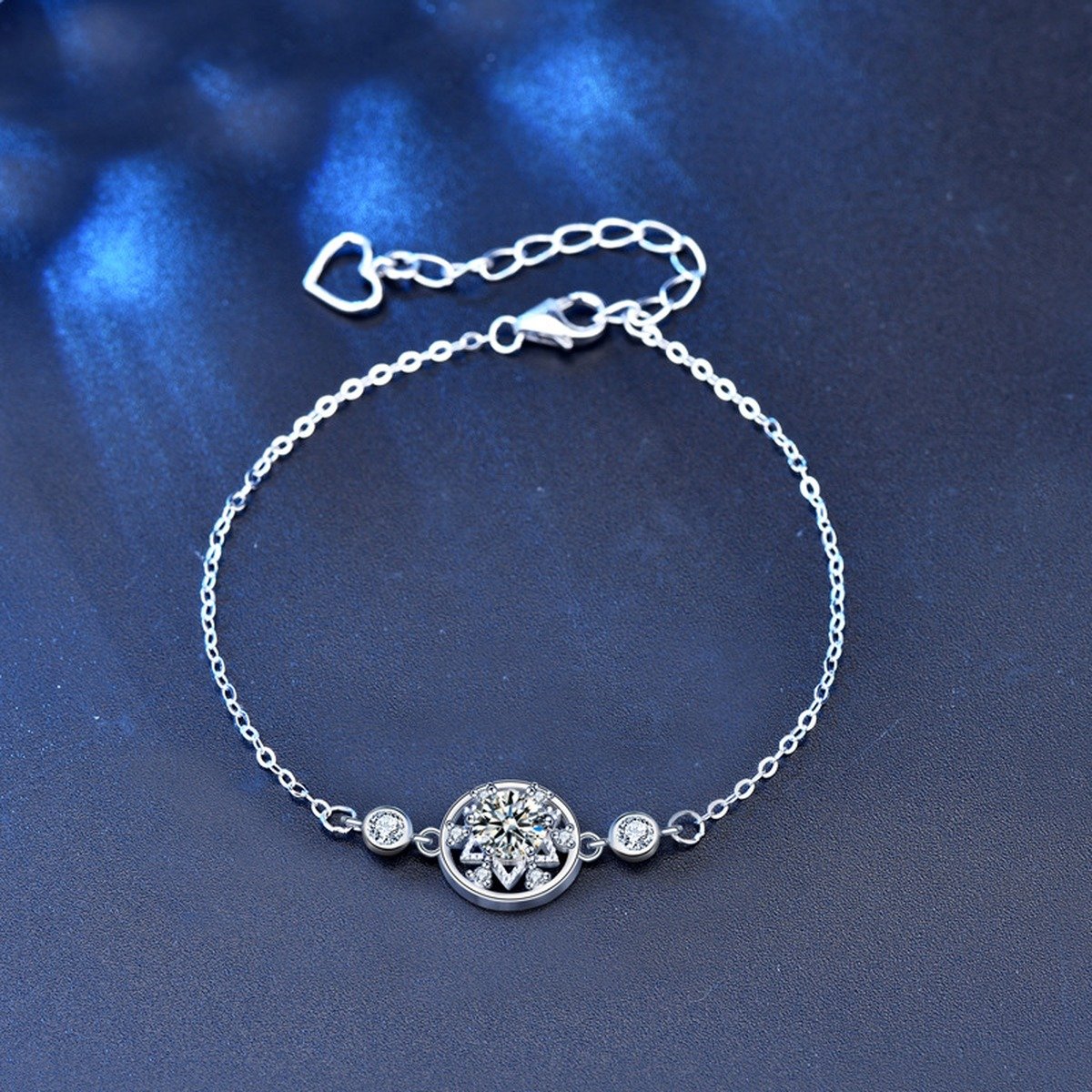 Moissanite Bracelet Sterling Silver – Dreamcatcher Medallion, 0.5 Carat Bracelets 6 Moissanite Bracelet Sterling Silver – Dreamcatcher Medallion, 0.5 Carat Bracelets 6