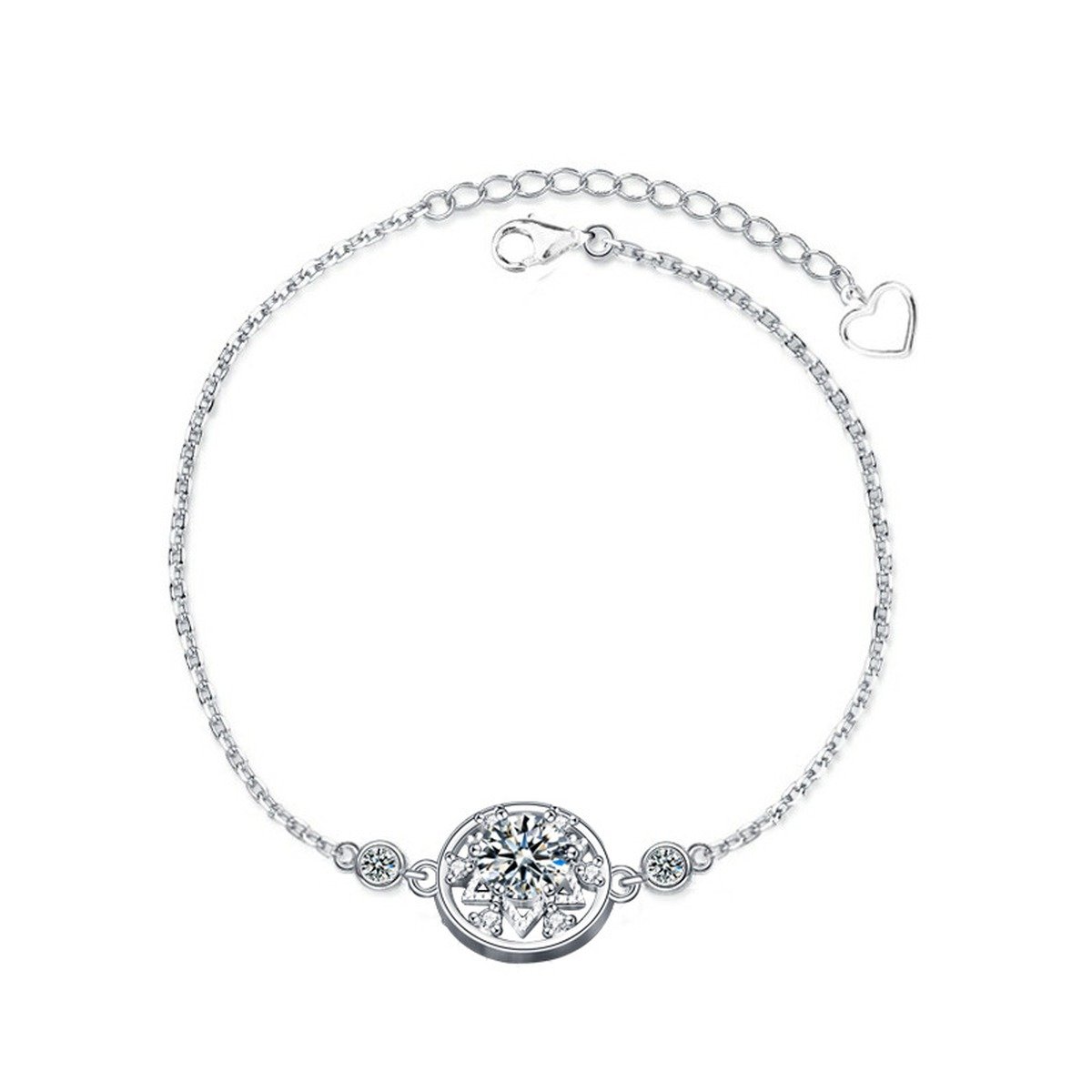 Moissanite Bracelet Sterling Silver – Dreamcatcher Medallion, 0.5 Carat Bracelets 3 Moissanite Bracelet Sterling Silver – Dreamcatcher Medallion, 0.5 Carat Bracelets 3